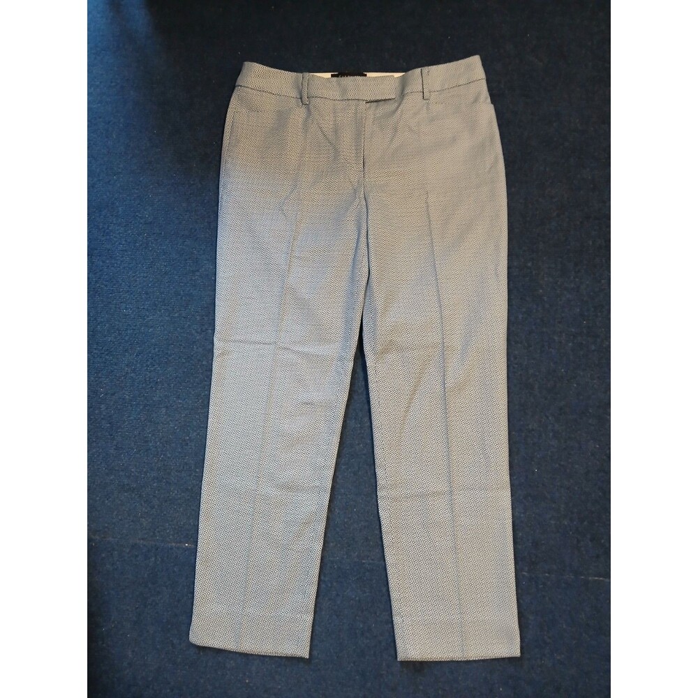 Talbots Petites Blue/White Geometric Print Hampshire Dress pants 6P NWT